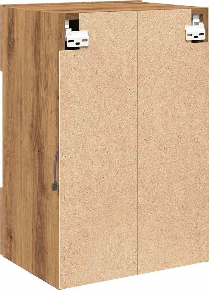 TV staliukas Sieninės spintelės su LED apšvietimu televizoriui, 2vnt., artisano, 40x30x60,5cm