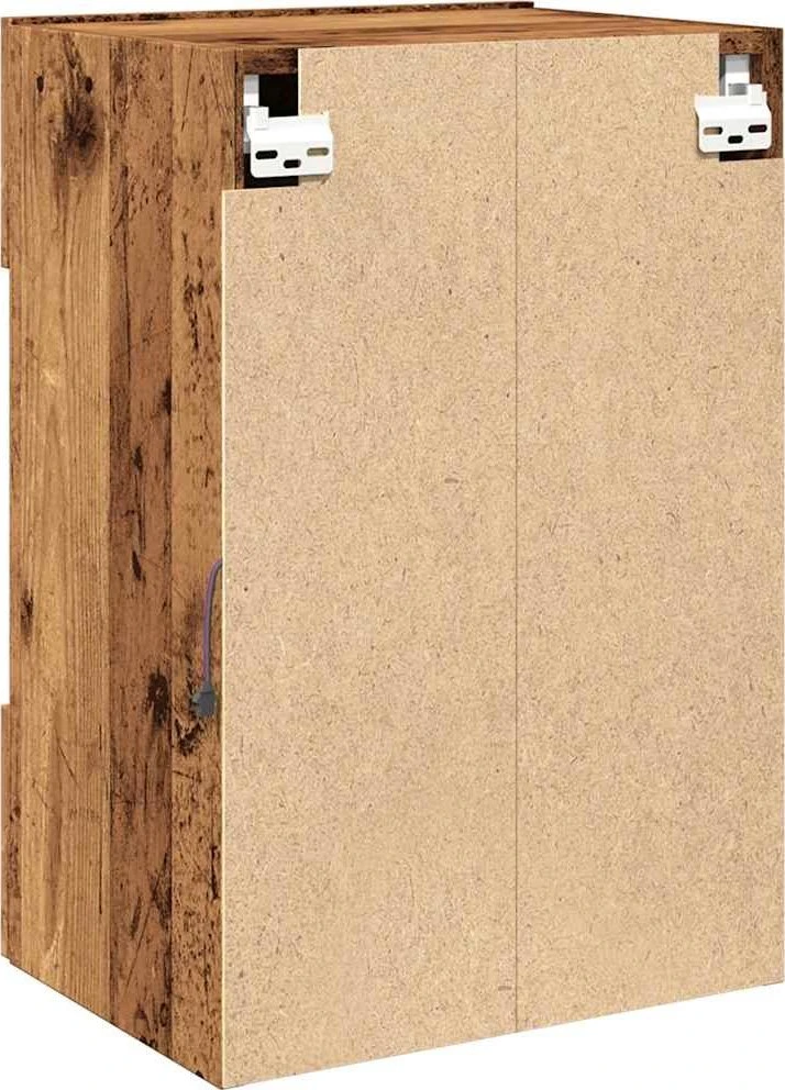 TV staliukas Sieninės spintelės su LED apšvietimu televizoriui 2 vnt, 40x30x60,5 cm