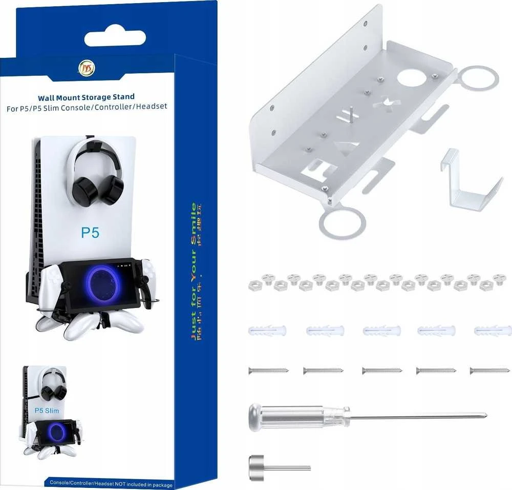 JYS Sieninis laikiklis ant sienos, pakaba PlayStation 5 PS5 Slim + PS Portal JYS-P5213 (SB9403)