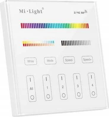SIENINIS NUOTOLINIO VALDYMAS LED AŠVIETIMO VALDIKLIEMS T4 2,4 GHz, MONO, CCT, RGB, RGBW, RGBCCT (RGBWW) MiBOXER