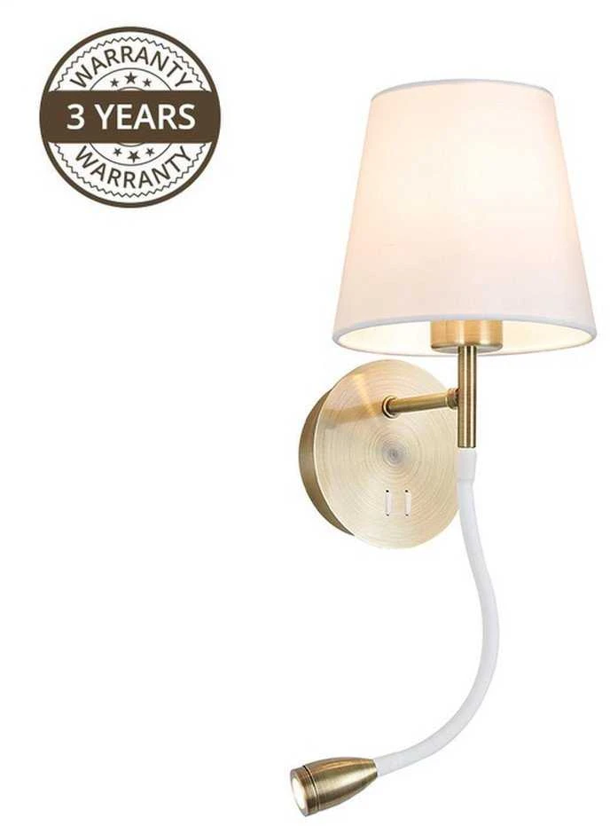 Sieninis šviestuvas Nezatříděno Kinkiet Domoletti WALL LAMP RAMZI 18237-AB 60W E27 3W LED