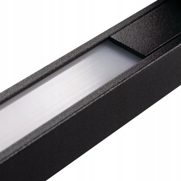 Sieninis šviestuvas Kanlux LED linijinis fasadinis šviestuvas YALTE S 06 8W NW-B 370lm 4000K neutrali spalva IP54 reguliuojamas kampas 330 laipsnių juodas 38890