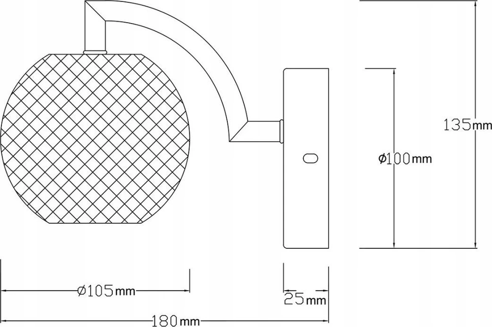 Sieninis šviestuvas Light Prestige Light Prestige Diamond 31 lovos sieninis šviestuvas modernus rutulinis 1x5W LED 3000/4000/6000K CCT auksinis/skaidrus