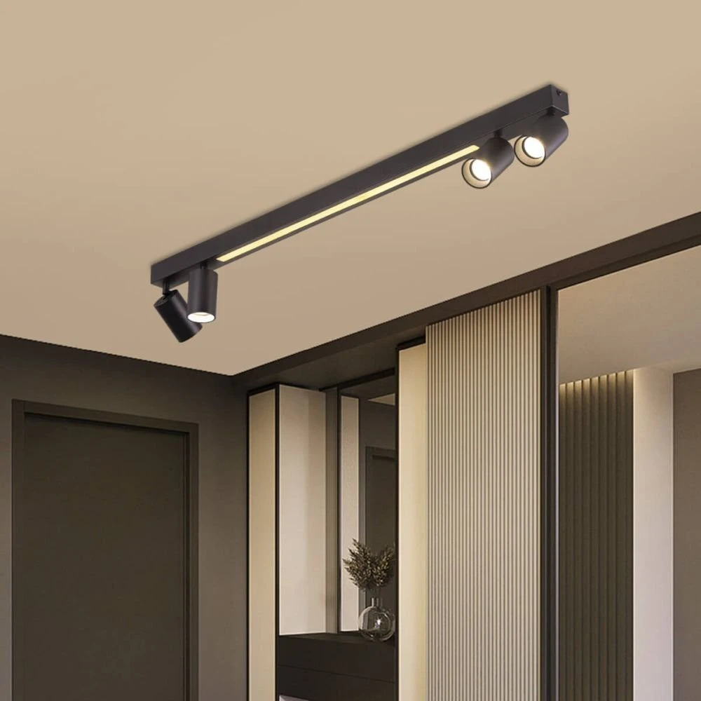 Sieninis šviestuvas Kinkiet Light Prestige Reflektor Spot Perugia Juodas LP-0703/4C