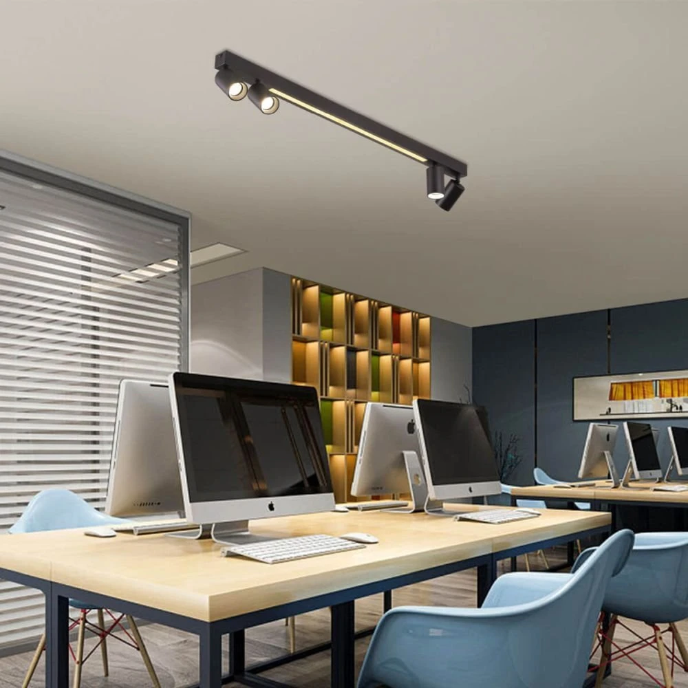 Sieninis šviestuvas Kinkiet Light Prestige Reflektor Spot Perugia Juodas LP-0703/4C