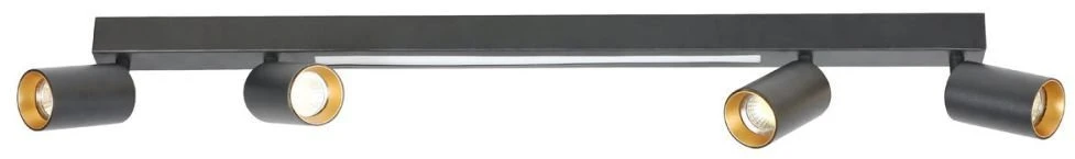 Sieninis šviestuvas Kinkiet Light Prestige Reflektor Spot Perugia Juodas LP-0703/4C