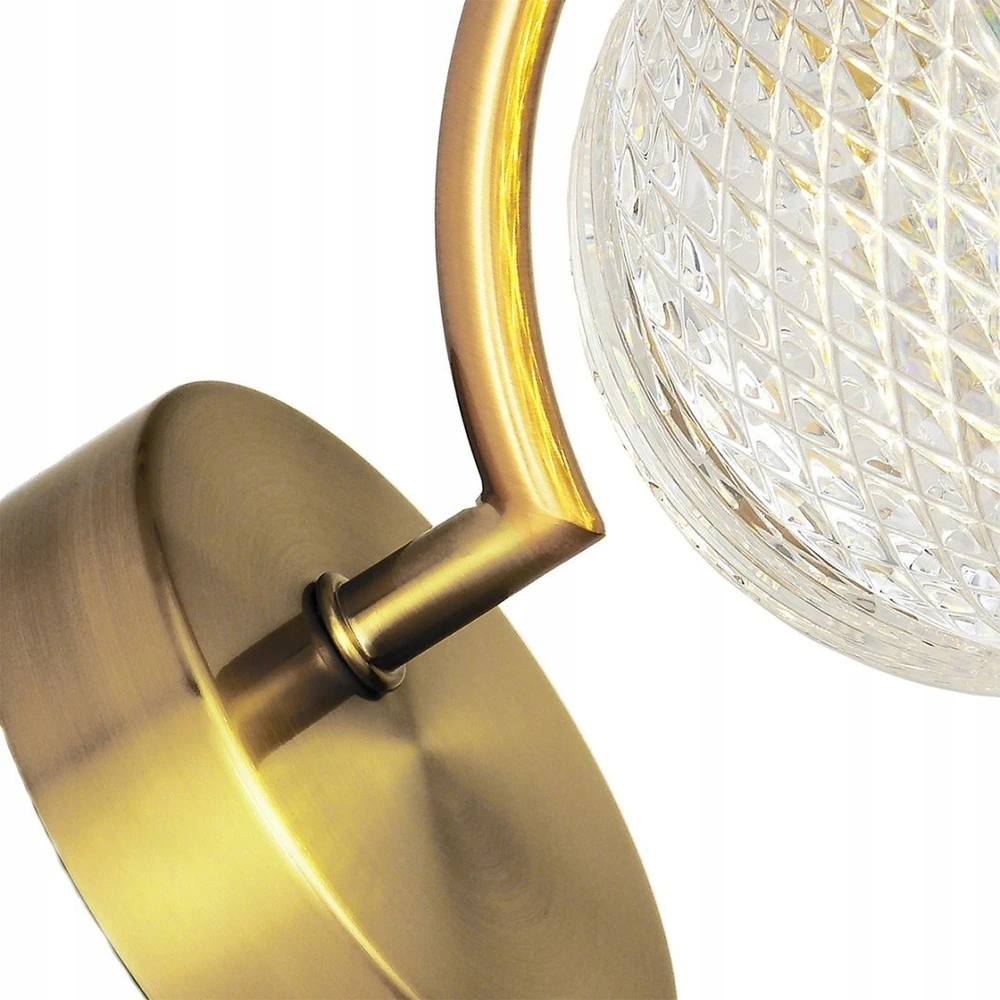 Sieninis šviestuvas Light Prestige Light Prestige Diamond 31 lovos sieninis šviestuvas modernus rutulinis 1x5W LED 3000/4000/6000K CCT auksinis/skaidrus