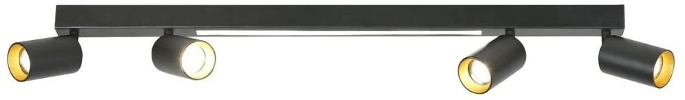 Sieninis šviestuvas Kinkiet Light Prestige Reflektor Spot Perugia Juodas LP-0703/4C