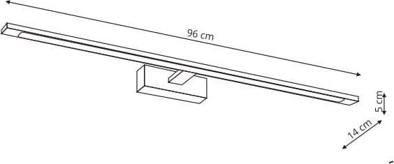 Sieninis šviestuvas Kinkiet Light Prestige Isla kinkiet balta XXL su IP44 GS-LWB-32W WH