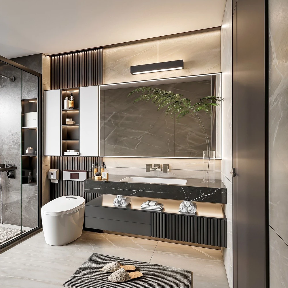 Sieninis šviestuvas Kinkiet Light Prestige Łazienkowy LED IBROS Juodas 9 W CCT GS-LWA-9W
