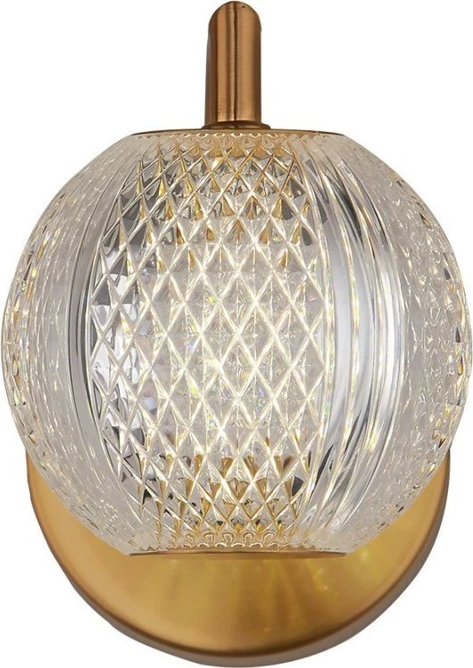 Sieninis šviestuvas Light Prestige Light Prestige Diamond 31 lovos sieninis šviestuvas modernus rutulinis 1x5W LED 3000/4000/6000K CCT auksinis/skaidrus