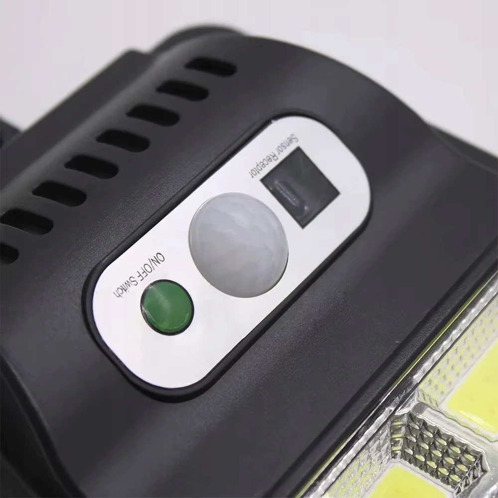 Sieninis šviestuvas Kinkiet LTC Lampa solarna LTC 4x LED COB,4W su judesio jutikliu,zmierzchu , pilot su akumulatorem 1200mAh