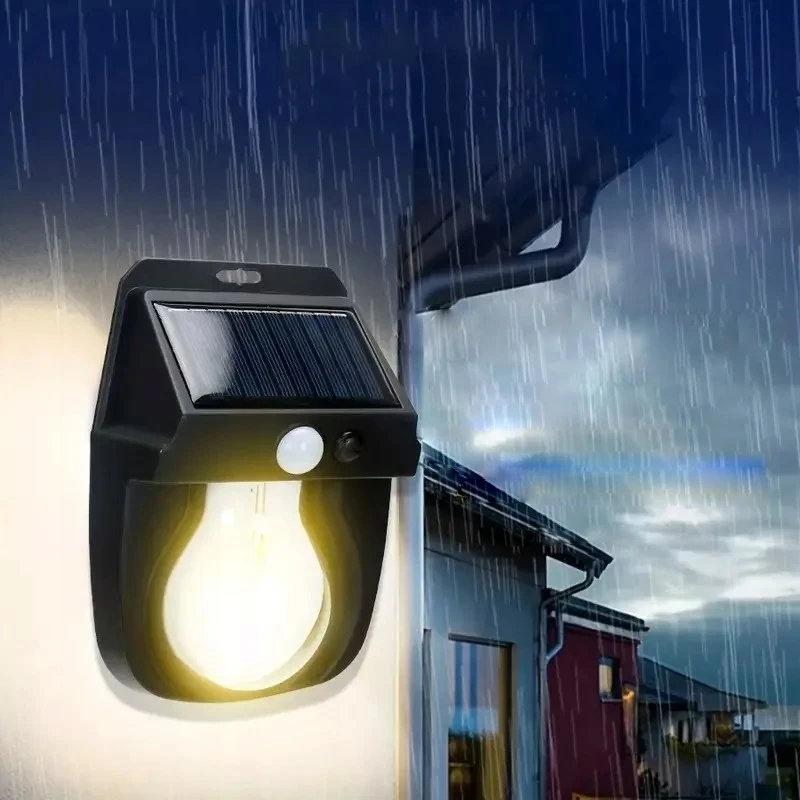 Sieninis šviestuvas LTC LTC Solinė sieninė lempa COB 5W, 600lm, judesio ir prieblandos jutiklis, akumuliatorius 1800mAh (ABS)