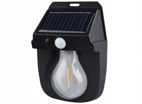 Sieninis šviestuvas LTC LTC Solinė sieninė lempa COB 5W, 600lm, judesio ir prieblandos jutiklis, akumuliatorius 1800mAh (ABS)