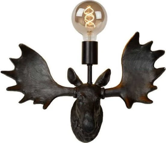 Lucide sieninis šviestuvas EXTRAVAGANZA MOOSE 47209/01/30 Lucide dizainerio LUMINAIRE sieninis šviestuvas dekoratyvinis briedis, juodas