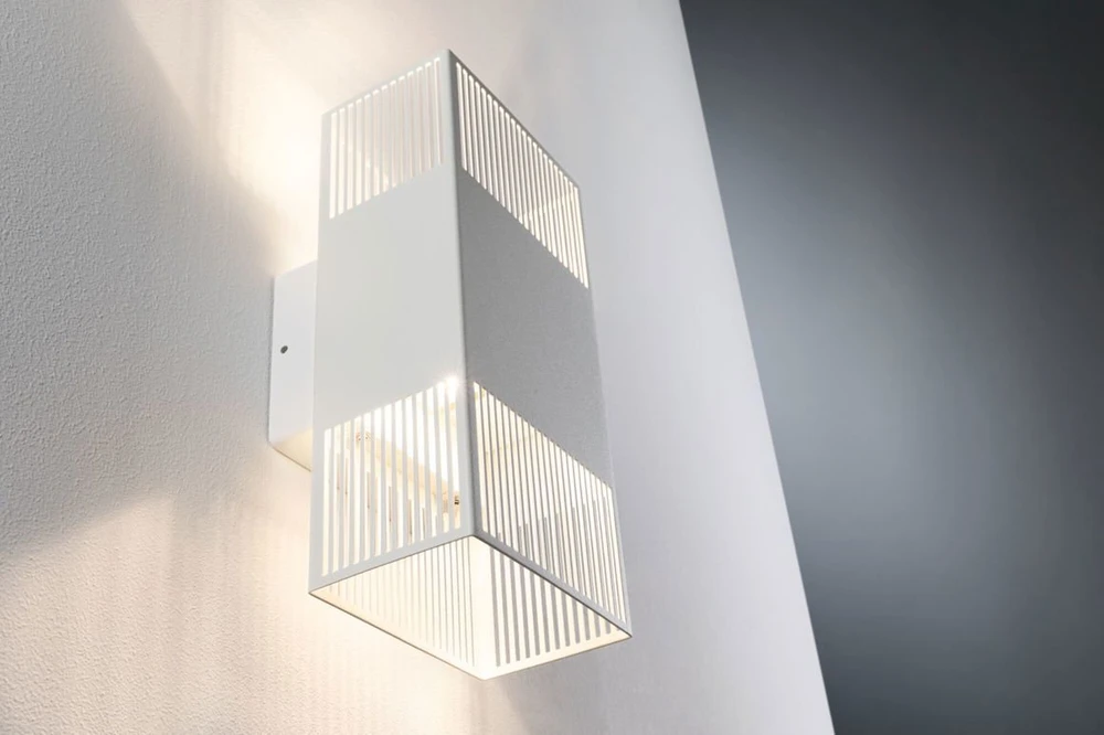 Paulmann sieninis šviestuvas THARIN LED fasadinis šviestuvas 2 x 3,7 W 640 lm 3000 K IP44 230 V baltas / metalinis