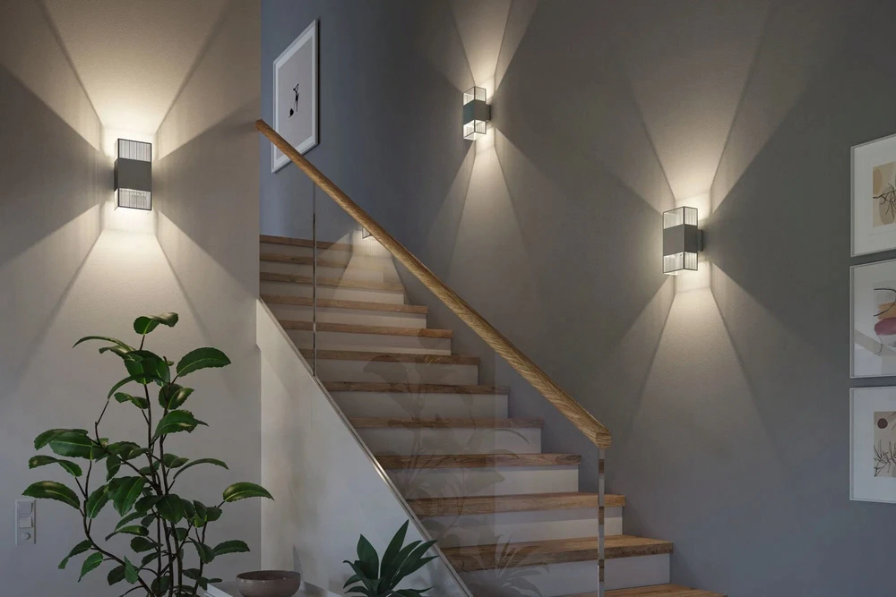 Paulmann sieninis šviestuvas THARIN LED fasadinis šviestuvas 2 x 3,7 W 640 lm 3000 K IP44 230 V sidabrinis / metalinis