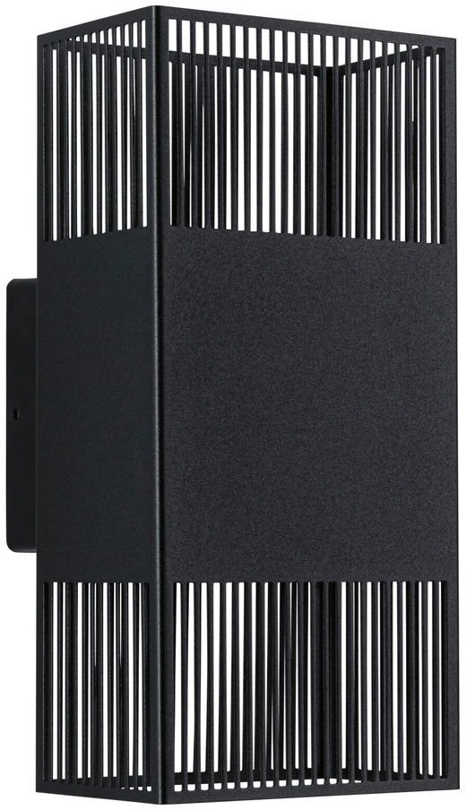 Paulmann sieninis šviestuvas THARIN LED fasadinis šviestuvas 2 x 3,7 W 640 lm 3000 K IP44 230 V juodas / metalinis