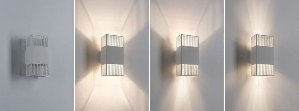 Paulmann sieninis šviestuvas THARIN LED fasadinis šviestuvas 2 x 3,7 W 640 lm 3000 K IP44 230 V baltas / metalinis
