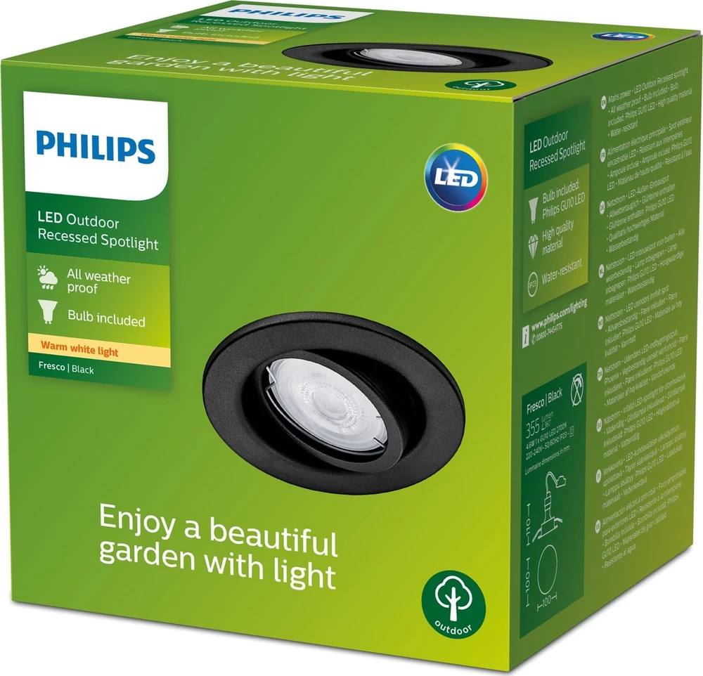 Įmontuojamasis šviestuvas PHILIPS FRESCO, įleidžiamas, 4,6 W