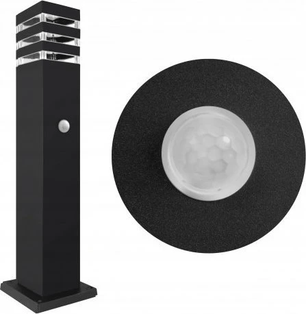 V-TAC sieninis šviestuvas, pastatomas LED sodo šviestuvas, 60 cm (judesio jutiklis), E27 - juodas