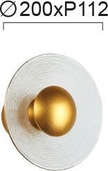 Viokef 8,6W LED sieninis šviestuvas GLAMOUR, skaidrus/aukso sp., 2800K, 4241100