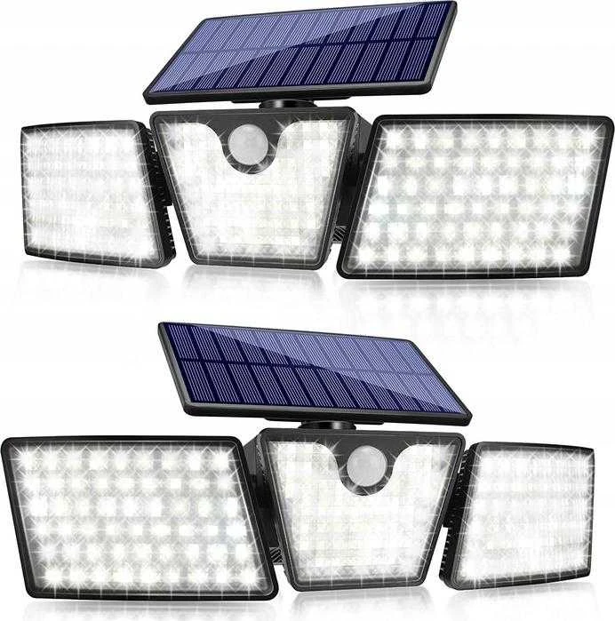 Sieninis šviestuvas LTC Saulės šviestuvas LTC 74 x SMD LED, 20 W, judesio ir prieblandos jutiklis, apšvietimo kampo reguliavimas, 2400 mAh baterija.