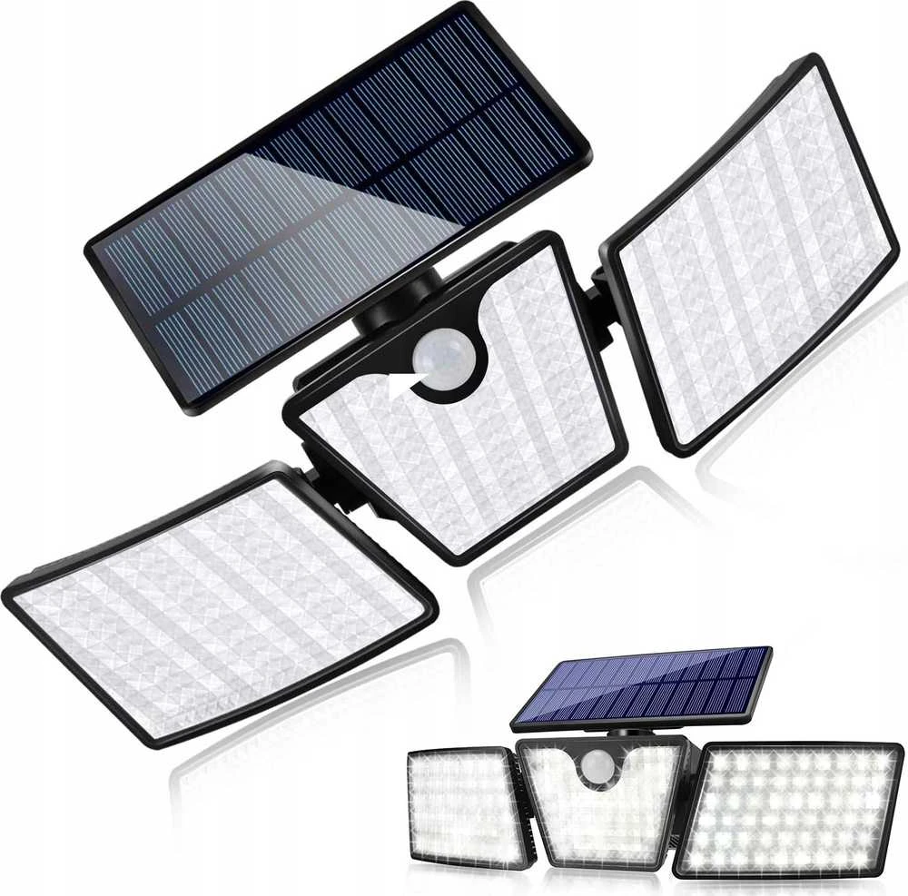 Sieninis šviestuvas LTC Saulės šviestuvas LTC 74 x SMD LED, 20 W, judesio ir prieblandos jutiklis, apšvietimo kampo reguliavimas, 2400 mAh baterija.
