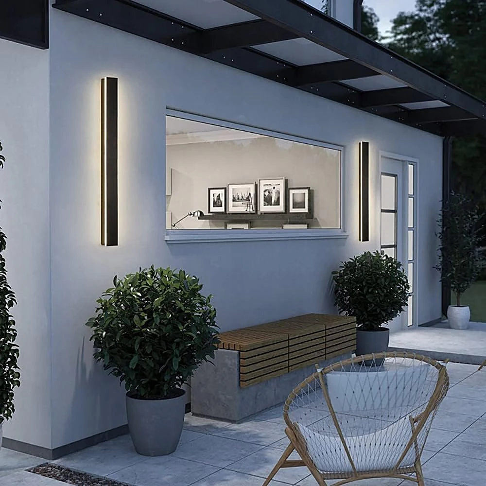 Sieninis šviestuvas LVT LVT Lara 1576 lauko sieninis šviestuvas sieninis šviestuvas 1x45W LED 4000K juodas