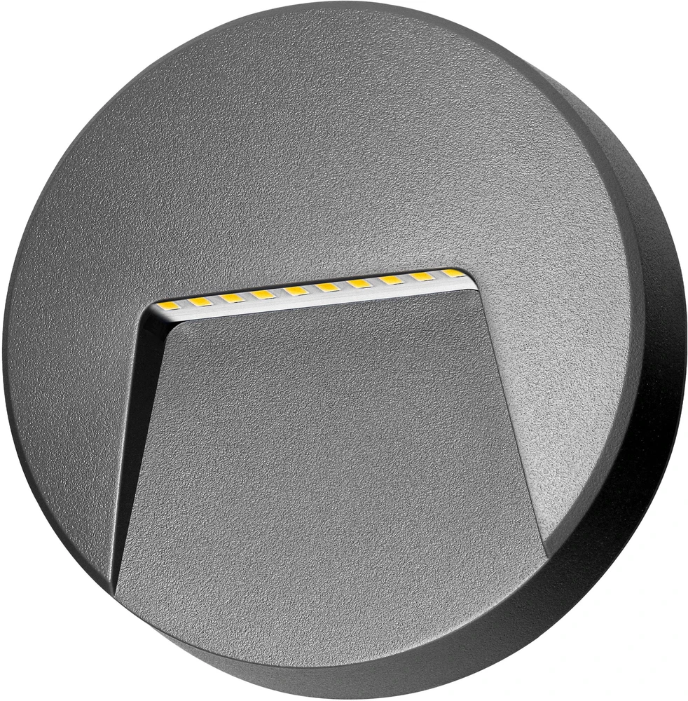 Sieninis šviestuvas Orno SLIGO LED 3W, fasado šviestuvas, 240lm, IP65, 4000K, apvalus, pilkas