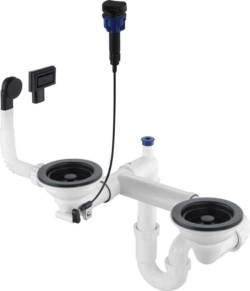 Sifonas granitinėms plautuvėms Deante Space-Saver ZXY_N973, Nero