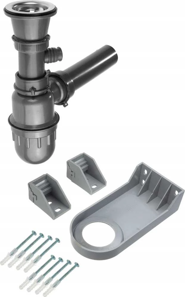 Sifonas plieninei ūkinei plautuvei Deante, ZXY_9965, Steel