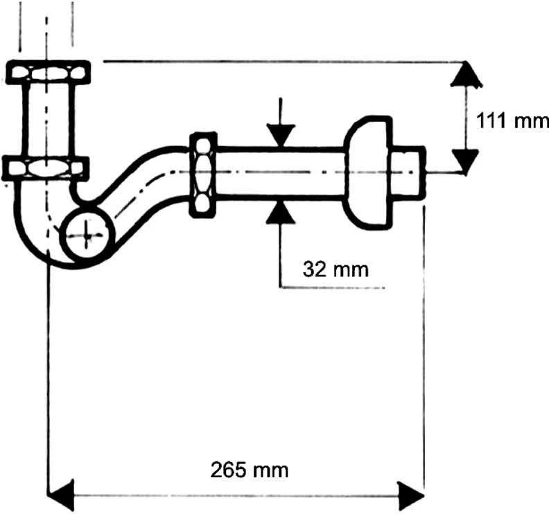 McAlpine vamzdinis sifonas 5/4'' su šoniniu valymu chromuotas (225CB)