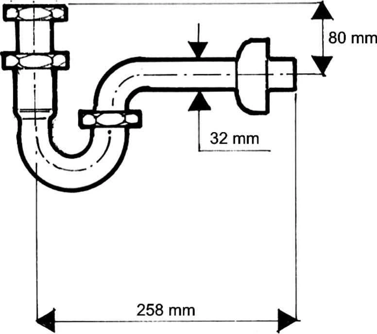 McAlpine vamzdinis sifonas 5/4'' DN32 chromas (215CB)