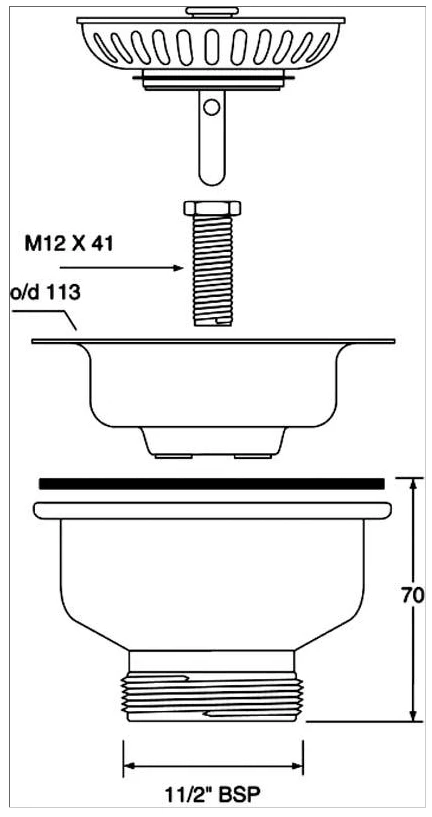 „McAlpine Trap“ vieno sietelio nutekėjimas (BSW50P-POL)