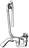 Vonios sifonas Viega, 540 mm, su grandinėle