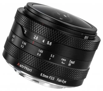 Objektyvas - AstrHori MF 6.5mm f/2 APS-C apvalus žuvies akies objektyvas Fujifilm X