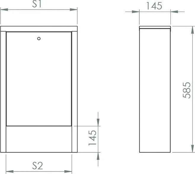 SiGMA-Li Paviršiaus montuojama spintelė 8 skyriai 585/145/585 - SZN-3