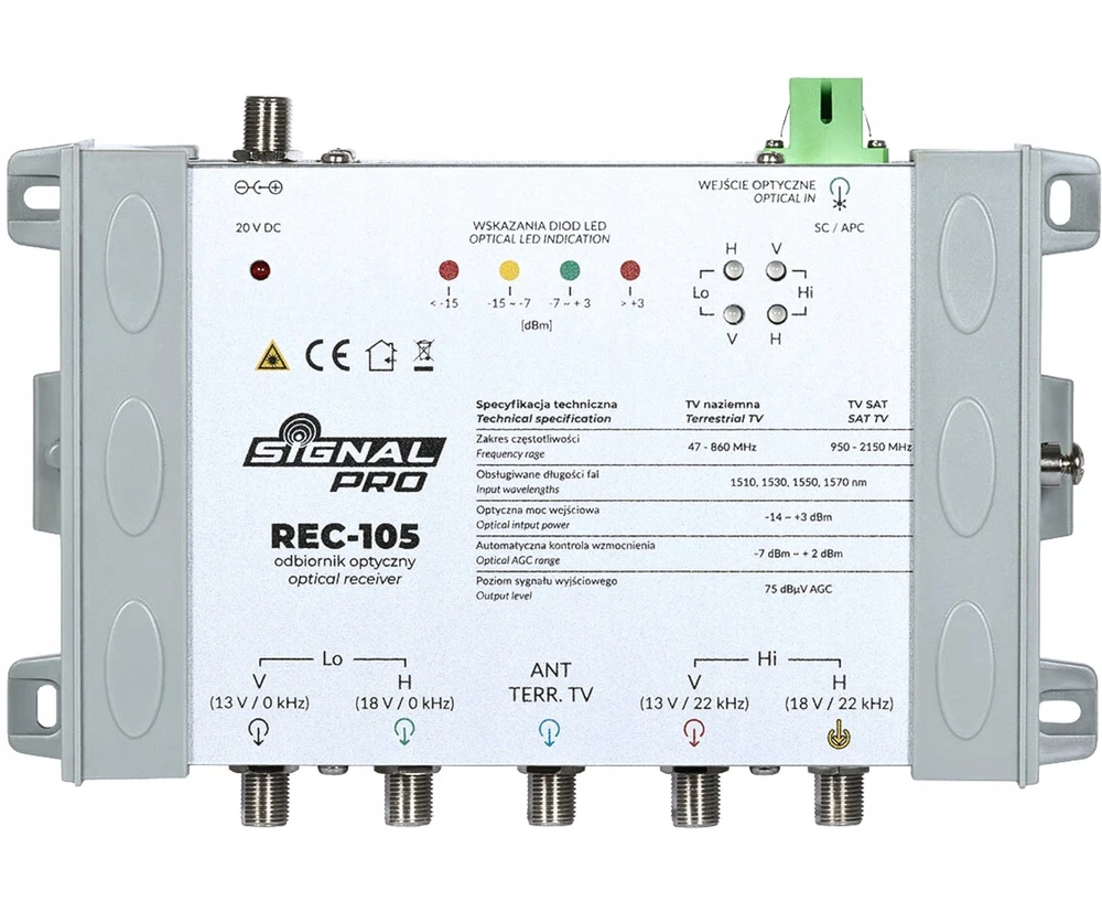Dipol REC-105 SIGNAL PRO optinis imtuvas