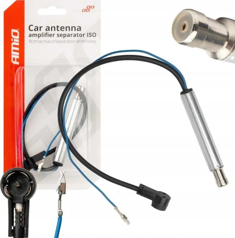 Automobilio antenos signalo stiprintuvas-separatorius ISO AMIO-04131