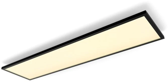 Lubinis šviestuvas Philips Hue Aurelle rectangular panel light, Juodas, 120 x 30 cm | 2200-6500 Hue Baltas Ambiance