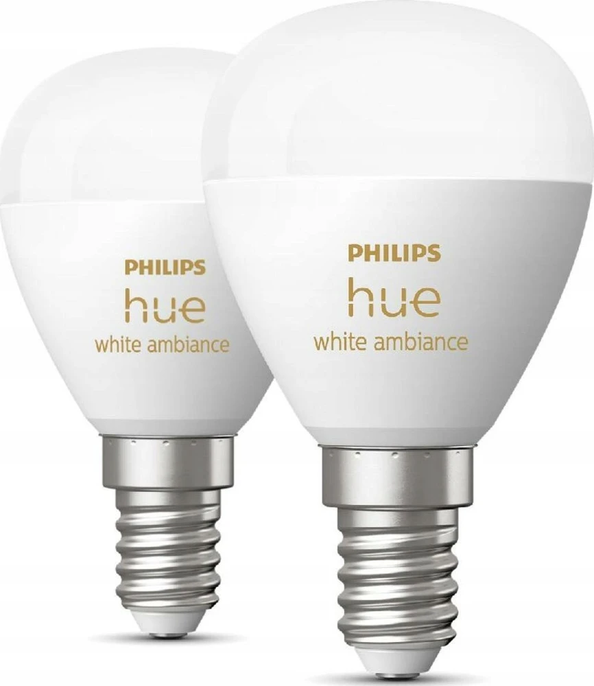 „Philips Hue Baltas Ambiance“ sferos dviguba pakuotė, E14, 470 lm
