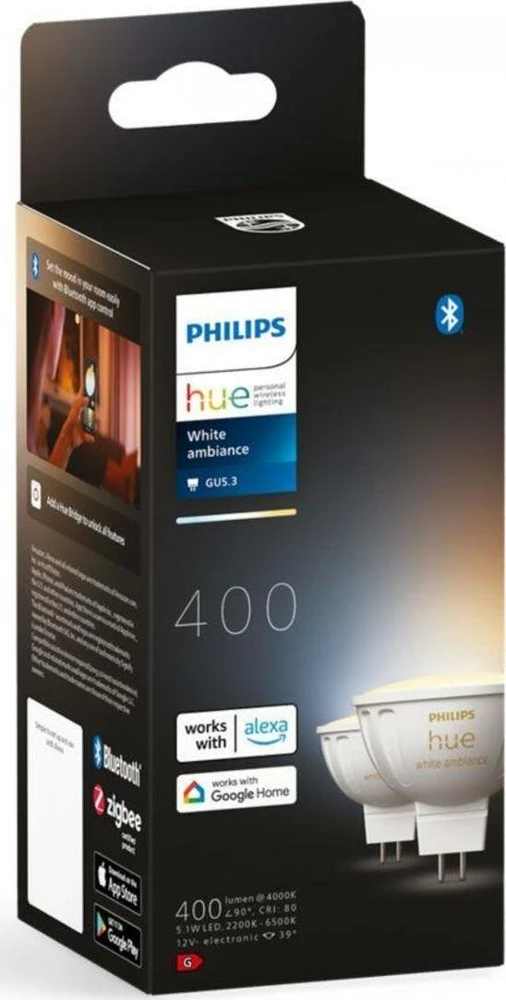 Philips Hue WA 12V MR16, 2vnt pakuotė | GU5.3 | 5,1 W | Šiltas iki šaltas baltas lengvas