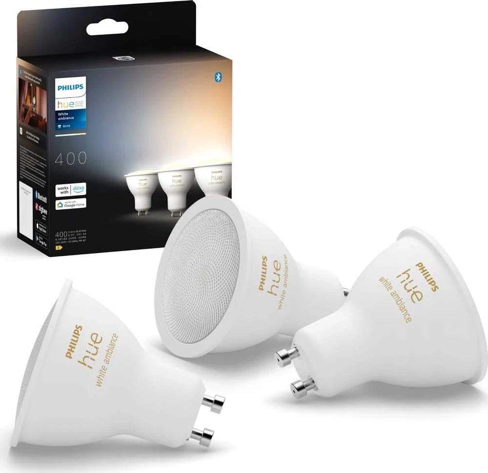 Philips Hue Smart Spotlight, 3vnt pakuotė | GU10 | 4,2 W | Šiltas iki šaltas baltas lengvas