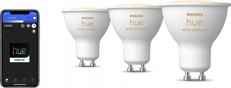 Philips Hue Smart Spotlight, 3vnt pakuotė | GU10 | 4,2 W | Šiltas iki šaltas baltas lengvas