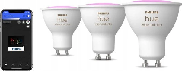 Philips Hue Smart Spotlight, 3vnt pakuotė | GU10 | 4,2 W | Baltas ir spalvota šviesa