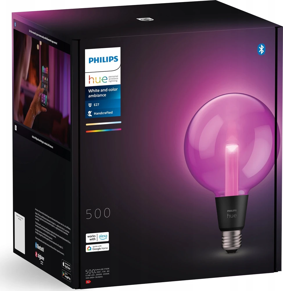 Signify Philips Hue WCA Lightguide G125 | E27 | 6,8 W | Baltas ir spalvota šviesa
