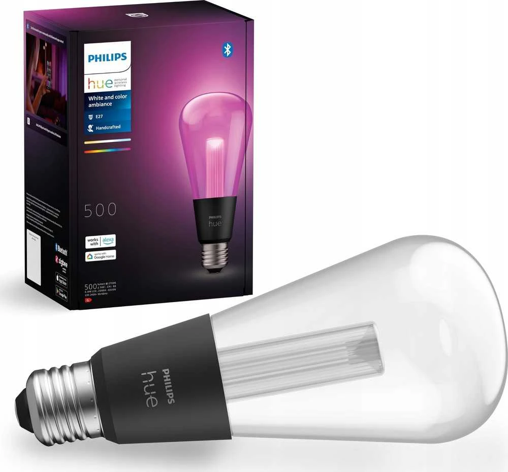 Philips Hue Baltas ir spalvota Ambiance Smart lemputė E27 ST72