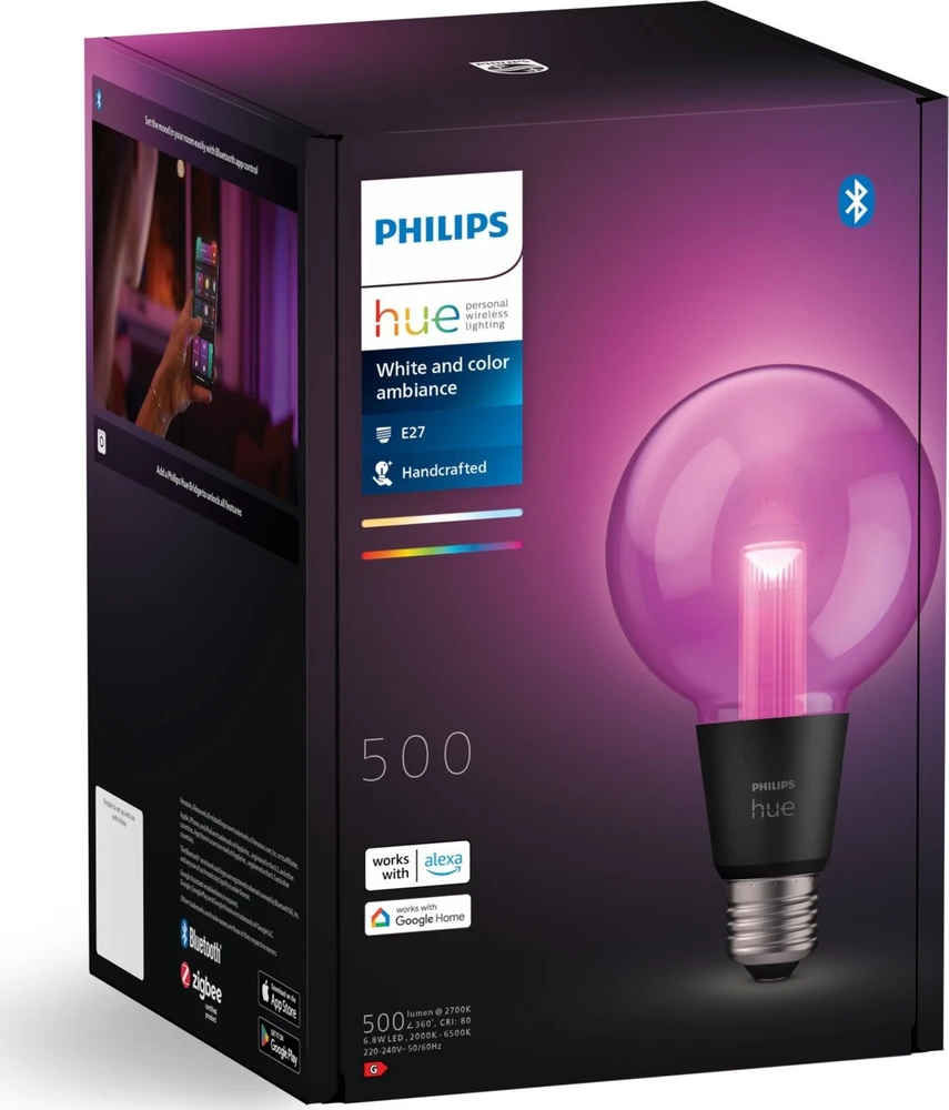 Philips Hue WCA Lightguide G95 | E27 | 6,8 W | Baltas ir spalvota šviesa