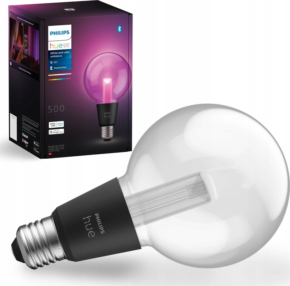 Philips Hue WCA Lightguide G95 | E27 | 6,8 W | Baltas ir spalvota šviesa